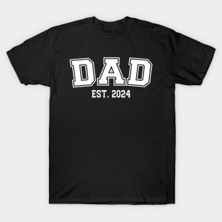 Dad Est. 2024 Promoted To Father Family 2024 T-Shirt
